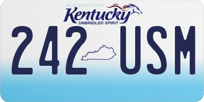 KY license plate 242USM