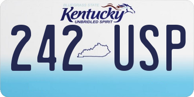 KY license plate 242USP