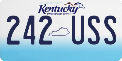 KY license plate 242USS