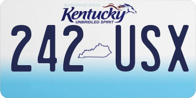 KY license plate 242USX