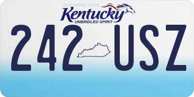 KY license plate 242USZ