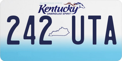 KY license plate 242UTA