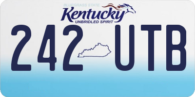 KY license plate 242UTB