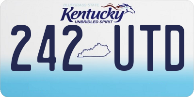 KY license plate 242UTD