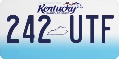 KY license plate 242UTF