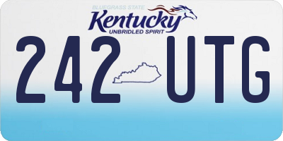 KY license plate 242UTG