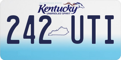 KY license plate 242UTI