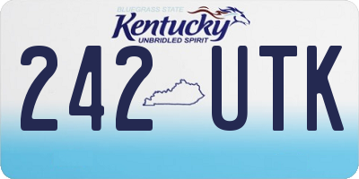 KY license plate 242UTK