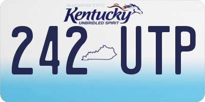 KY license plate 242UTP
