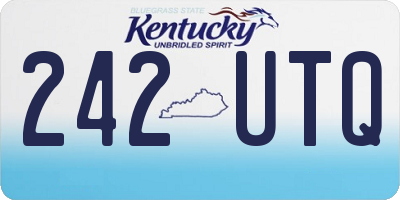 KY license plate 242UTQ