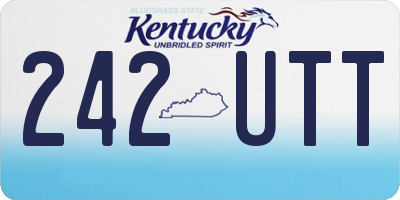KY license plate 242UTT