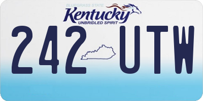 KY license plate 242UTW