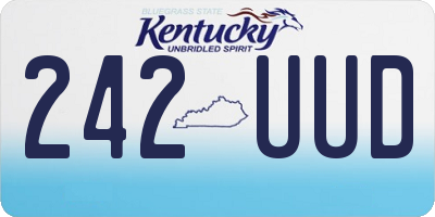 KY license plate 242UUD