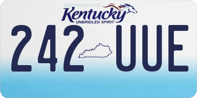 KY license plate 242UUE