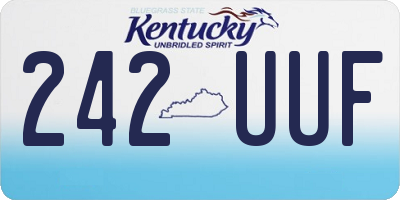 KY license plate 242UUF