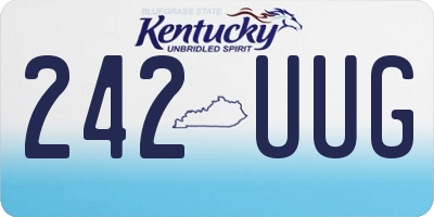 KY license plate 242UUG