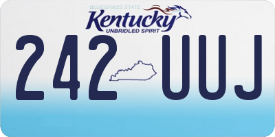 KY license plate 242UUJ