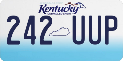 KY license plate 242UUP