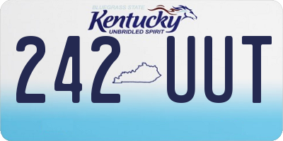 KY license plate 242UUT