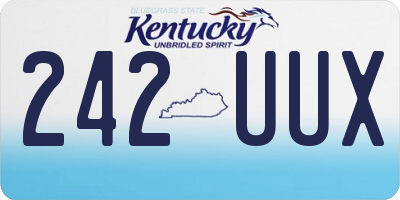 KY license plate 242UUX