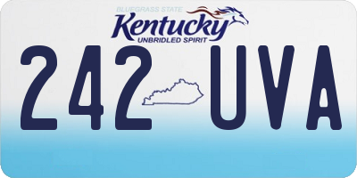 KY license plate 242UVA