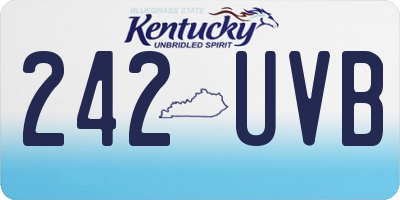 KY license plate 242UVB
