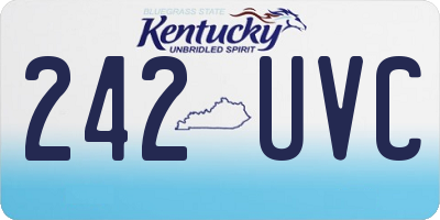 KY license plate 242UVC