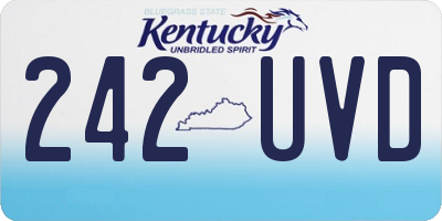 KY license plate 242UVD