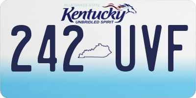 KY license plate 242UVF