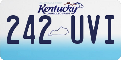 KY license plate 242UVI