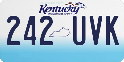 KY license plate 242UVK