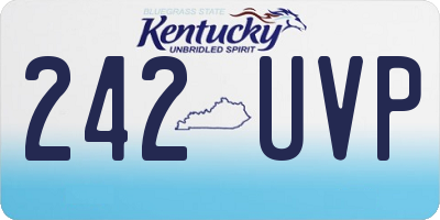KY license plate 242UVP