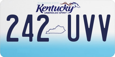 KY license plate 242UVV