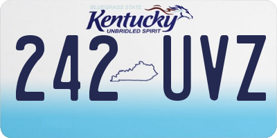 KY license plate 242UVZ