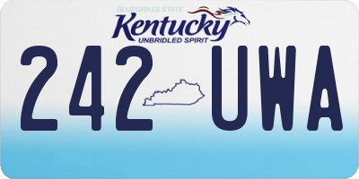 KY license plate 242UWA