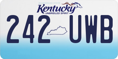 KY license plate 242UWB
