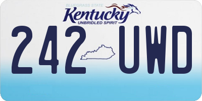KY license plate 242UWD