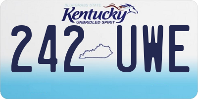 KY license plate 242UWE