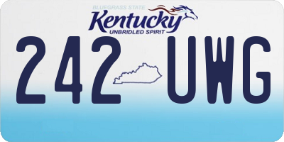 KY license plate 242UWG