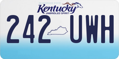 KY license plate 242UWH