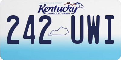 KY license plate 242UWI