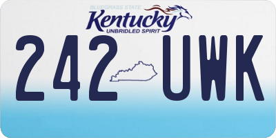 KY license plate 242UWK