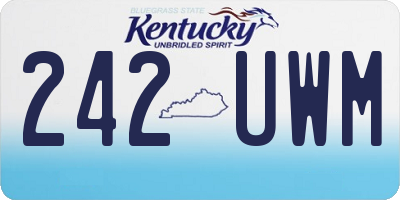 KY license plate 242UWM