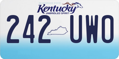 KY license plate 242UWO