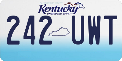 KY license plate 242UWT