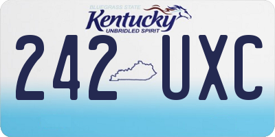KY license plate 242UXC