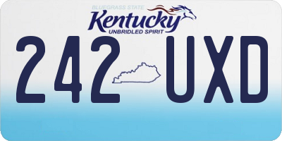 KY license plate 242UXD