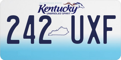 KY license plate 242UXF