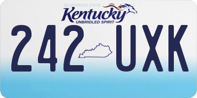KY license plate 242UXK