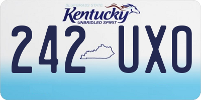 KY license plate 242UXO